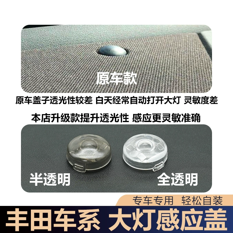 适用丰田雅力士普瑞维亚格瑞维亚自动大灯感应盖透明阳光传感器盖