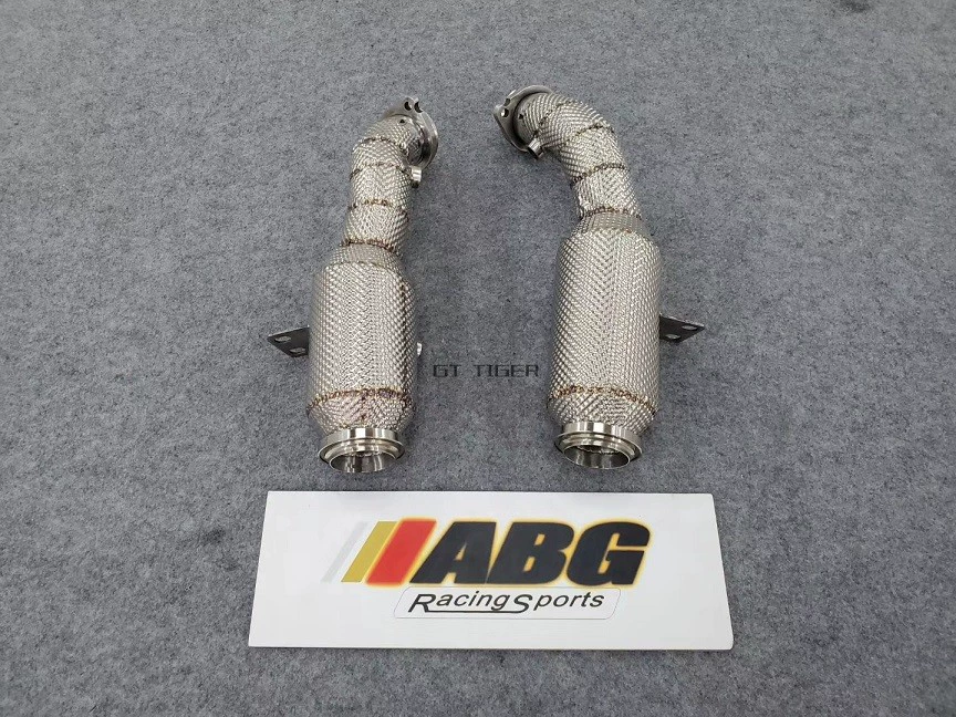 ABG适用于奔驰AMG E43改装不锈钢汽车排气管头段提升动力增大声浪
