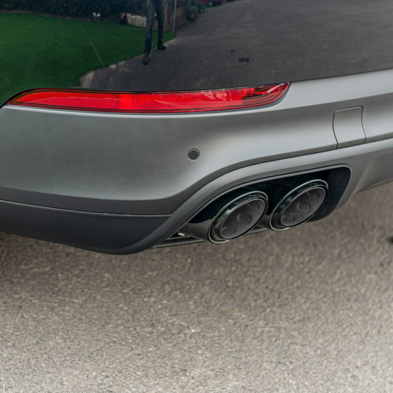 保时捷卡宴运动型尾喉四出排气Porsche黑色高光Cayenne镀铬双尾管
