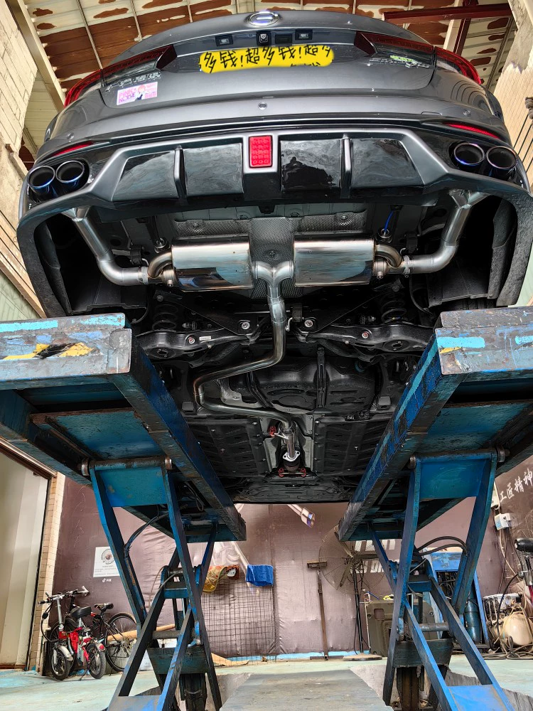 FDR飞龙排气 适用于影豹改装可变中尾段双阀门排气管 不锈钢材料