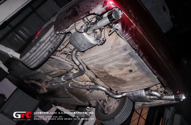 雷克萨斯ls430排气管不锈钢中尾段遥控阀门排气管
